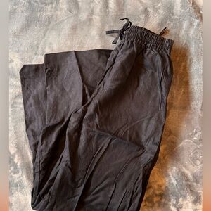 DKNY black linen pants